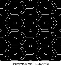 Hexagons, figures pattern.Digital paper, abstract. Geometric background.Simple shapes backdrop. Geometrical wallpaper. Polygons motif. Seamless ornament. Vector.