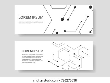 Hexagons genetic, science, chemical carcass. Vector connection and social network. Concept with lines and dots.