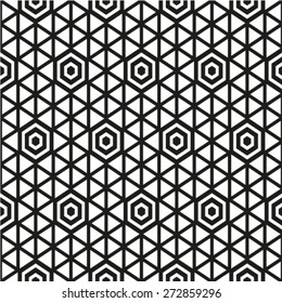 Hexagons gray vector simple seamless pattern