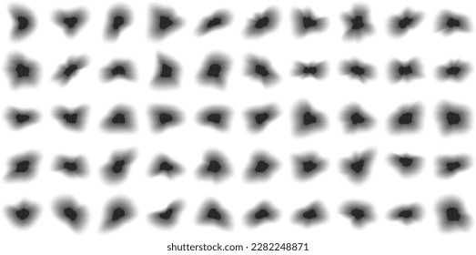 Hexagons, abstrakter Halbfone, Set 50