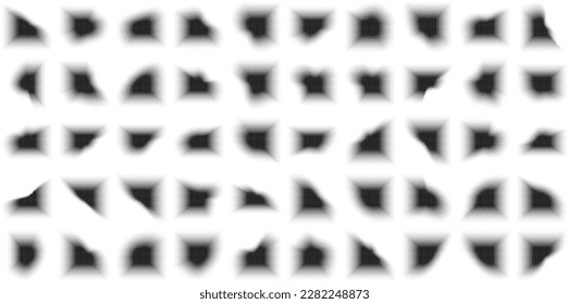 Hexagons Halftone Abstract Background Set 50