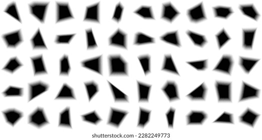 Hexagons Halftone Abstract Background Set 50