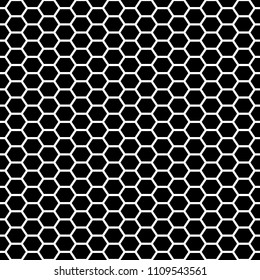Hexagons. Honeycomb. Mosaic. Grid background. Ancient ethnic motif. Geometric grate wallpaper. Parquet backdrop. Digital paper, web design, textile print. Seamless ornament pattern. Abstract art image