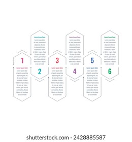 hexagons informational template. six options infographic template. infographic template for industry, science, business, technology world