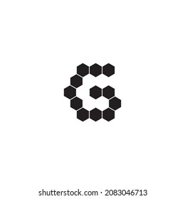 
hexagons letter G simple symbol logo vector