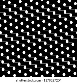 Hexagons, lines wallpaper. Geometrical backdrop. Polygons ornament. Grid motif. Digital paper, page fills, web designing, abstract illustration, background. Seamless surface pattern design. Vector.
