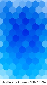 hexagons on a blue background. geometric banner with gradient. vector. ideas for your business presentations, printing, design.