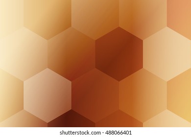 hexagons on a bronze background. geometric pattern with gradient. vector. ideas for your business presentations, printing, design.