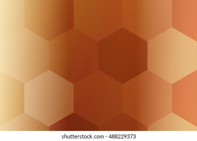 hexagons on a bronze background. geometric pattern with gradient. vector. ideas for your business presentations, printing, design.