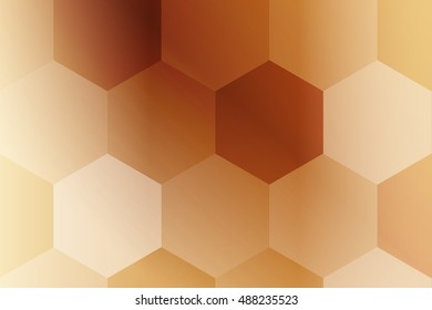 hexagons on a bronze background. geometric pattern with gradient. vector. ideas for your business presentations, printing, design.