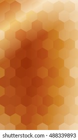 hexagons on a brown color background. vector. geometric banner with gradient. ideas for your business presentations, printing, design.