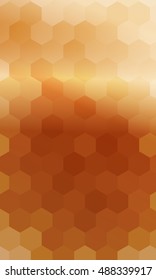 hexagons on a brown color background. vector. geometric banner with gradient. ideas for your business presentations, printing, design.