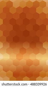hexagons on a brown color background. vector. geometric banner with gradient. ideas for your business presentations, printing, design.