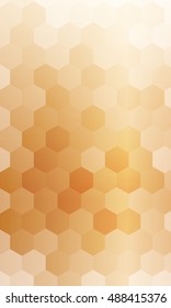 hexagons on a brown color background. vector. geometric banner with gradient. ideas for your business presentations, printing, design.