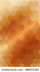hexagons on a brown color background. vector. geometric banner with gradient. ideas for your business presentations, printing, design.