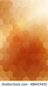 hexagons on a brown color background. vector. geometric banner with gradient. ideas for your business presentations, printing, design.
