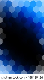 hexagons on a dark blue background. geometric pattern with gradient. vector. ideas for your business presentations, printing, design.