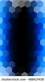 hexagons on a dark blue background. geometric pattern with gradient. vector. ideas for your business presentations, printing, design.