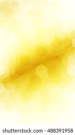 hexagons on a gold color background. geometric technology pattern with gradient. vector. ideas for your business presentations, printing, design.