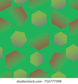 hexagons on a green background