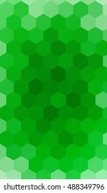 hexagons on a green background. geometric banner with gradient. vector. ideas for your business presentations, printing, design.