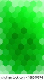 hexagons on a green background. geometric banner with gradient. vector. ideas for your business presentations, printing, design.