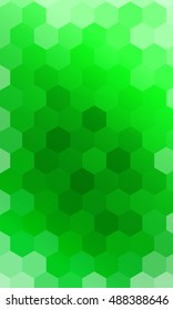 hexagons on a green background. geometric banner with gradient. vector. ideas for your business presentations, printing, design.