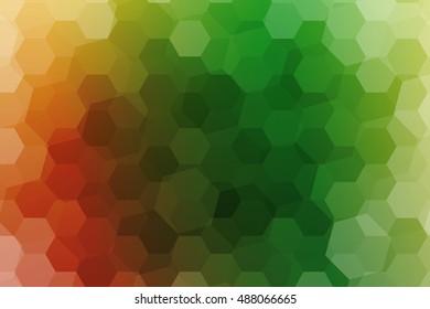 hexagons on a green, yellow color background. geometric pattern with gradient. vector. ideas for your business presentations, printing, design.