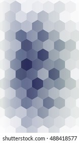 hexagons on a metal color background. vector. geometric banner with gradient. ideas for your business presentations, printing, design.