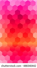 hexagons on a multicolor background. geometric pattern with gradient. vector. for design, banner