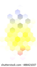 hexagons on a multicolor background. geometric pattern with gradient. vector. for design, banner