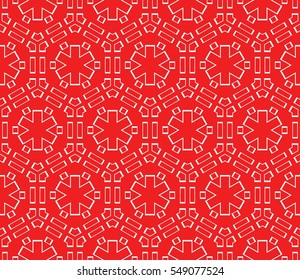 hexagons on a red color background. vector. geometric pattern. ideas for your business presentations, printing, design.