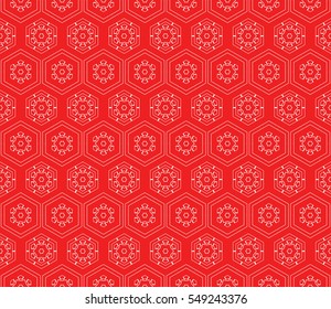 hexagons on a red color background. vector. geometric pattern. ideas for your business presentations, printing, design.