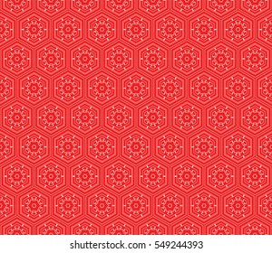 hexagons on a red color background. vector. geometric pattern. ideas for your business presentations, printing, design.