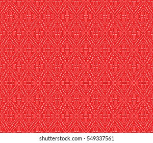 hexagons on a red color background. vector. geometric pattern. ideas for your business presentations, printing, design.