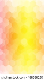 hexagons on a sun color background. geometric technology pattern with gradient. vector. ideas for your business presentations, printing, design.