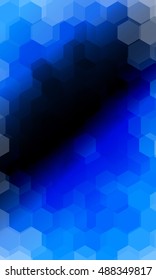 hexagons on a water color background. geometric technology pattern with gradient. vector. ideas for your business presentations, printing, design.