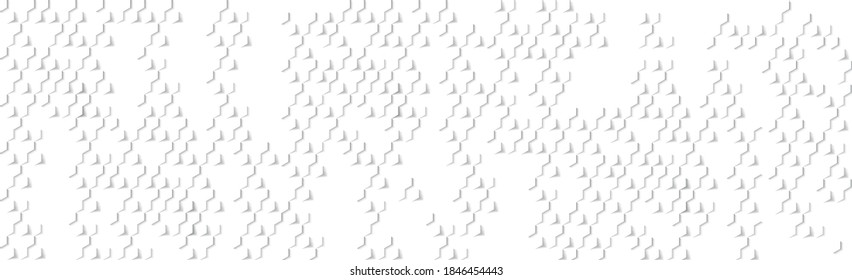 Hexagons auf weißem Hintergrund, abstrakter Hintergrund - Vektorgrafik