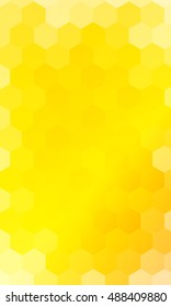 hexagons on a yellow background. geometric banner with gradient. vector. ideas for your business presentations, printing, design.