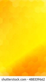 hexagons on a yellow, orange color banner. geometric pattern with gradient. vector. for design