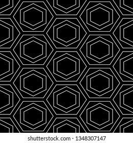 Hexagons ornament. Digital paper, web designing, textile print.Geometrical shapes backdrop. Polygons background. Hexahedrons wallpaper.Figures motif. Seamles pattern.