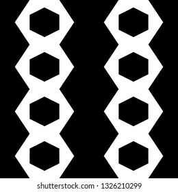 Hexagons ornament. Hexahedrons wallpaper. Polygons background. Figures motif. Geometrical shapes backdrop. Digital paper, web designing, textile print. Seamles pattern