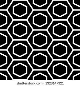 Hexagons ornament. Polygons background. Hexahedrons wallpaper. Figures motif. Geometrical shapes backdrop. Digital paper, web designing, textile print. Seamles pattern