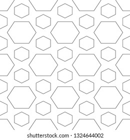 Hexagons ornament.Hexahedrons wallpaper. Polygons background. Figures motif. Geometrical shapes backdrop. Digital paper, web designing, textile print. Seamles pattern.