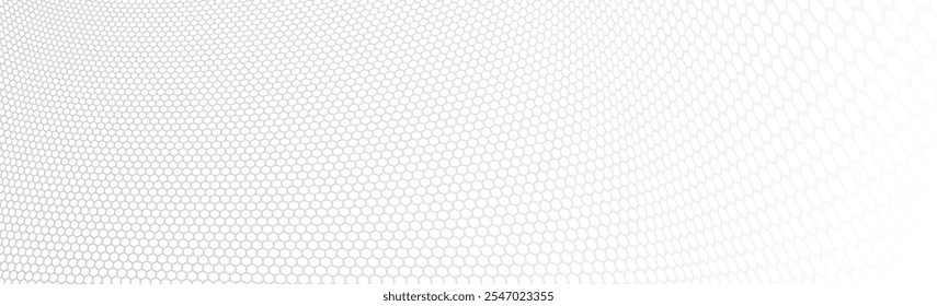 Hexagons pattern in 3D perspective vector abstract background, technology theme network and big data image.