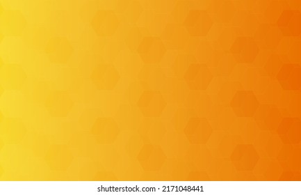 Hexagons Pattern. Abstract Background. Geometric background. Grid Pattern. Honeycomb inspired orange background of hexagons and triangles in colors of honey. Vector regular Texture.
