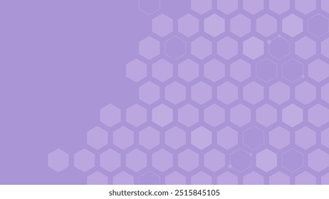 Padrão de hexágonos em fundo roxo. Pesquisa genética, estrutura molecular. Engenharia química. Conceito de tecnologia de inovação. Usado para projetar saúde, ciência e fundo de medicina