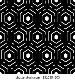Hexagons, quadrangles pattern. Geometrical figures wallpaper. Geometric background. Simple shapes backdrop. Polygons motif. Digital paper, abstract. Seamless ornament.