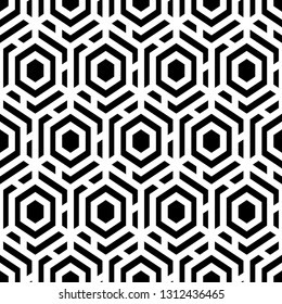 Hexagons, quadrangles pattern. Geometrical figures wallpaper. Geometric background. Simple shapes backdrop. Polygons motif. Digital paper, abstract. Seamless ornament