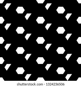 Hexagons, quadrangles pattern.Geometric wallpaper. Polygons ornament. Ethnic backdrop. Mosaics background. Tribal motif. Digital paper, textile print, abstract. Seamless vector